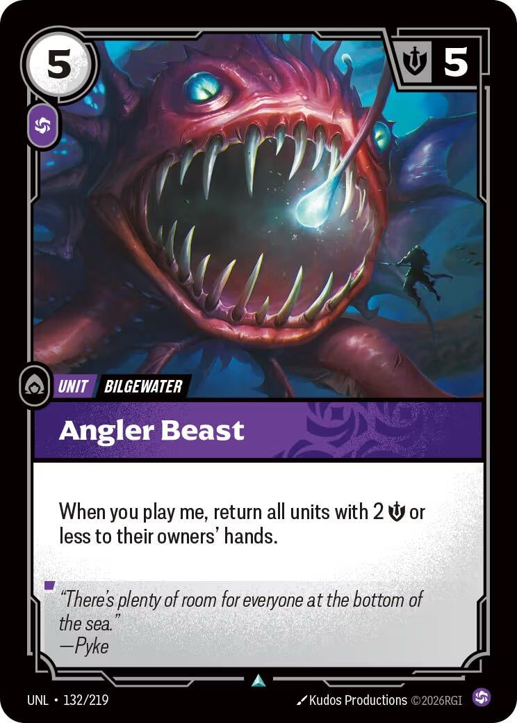 Image for Angler Beast (132/219) (UNL) - Riftbound: League of Legends Trading Card Game