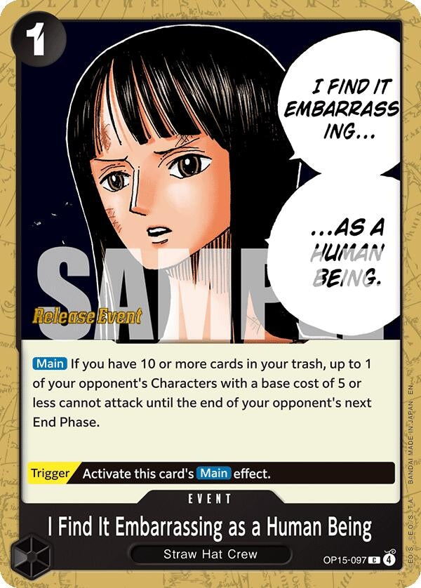 Image for I Find It Embarrassing as a Human Being (OP15-097) (OP15 RE) - One Piece Card Game