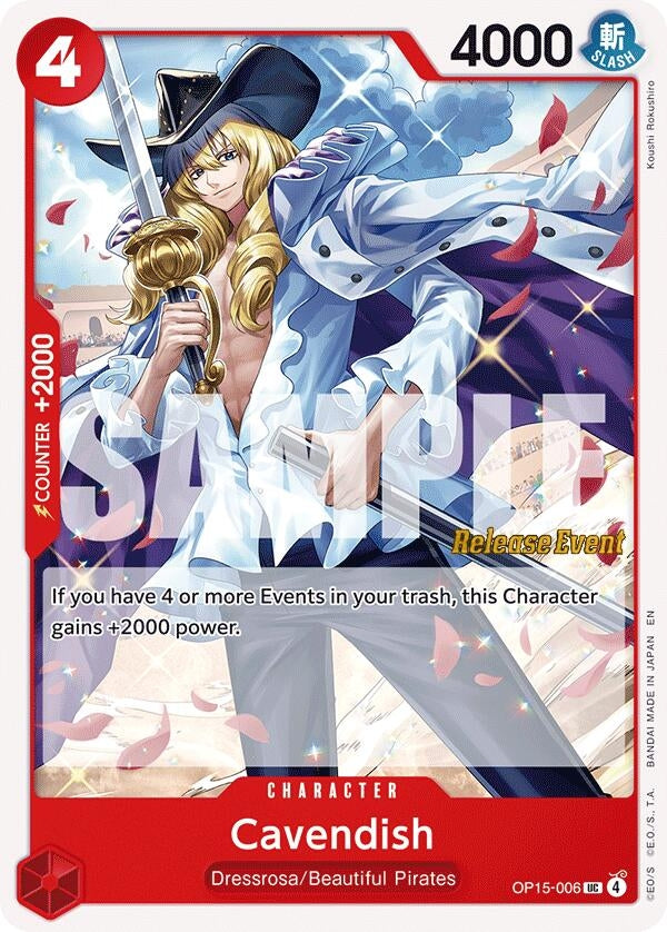 Image for Cavendish (OP15-006) (OP15 RE) - One Piece Card Game
