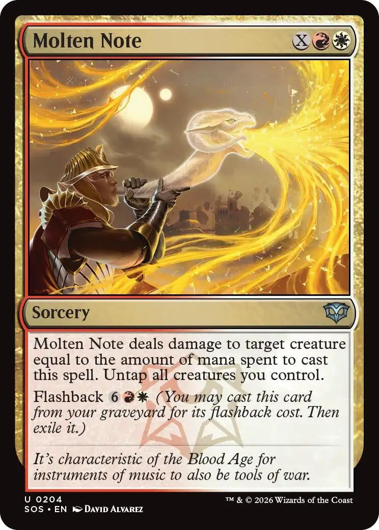 Image for Molten Note (204) (SOS) - Magic: The Gathering