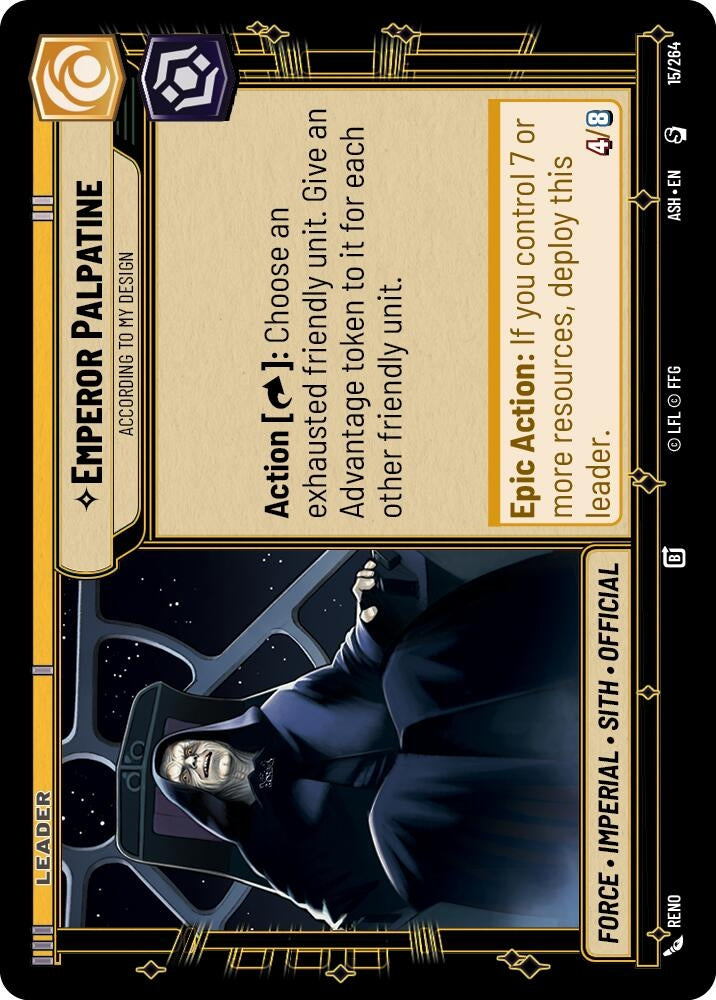 Image for Emperor Palpatine - According to My Design (15/264) (ASH) - Star Wars: Unlimited