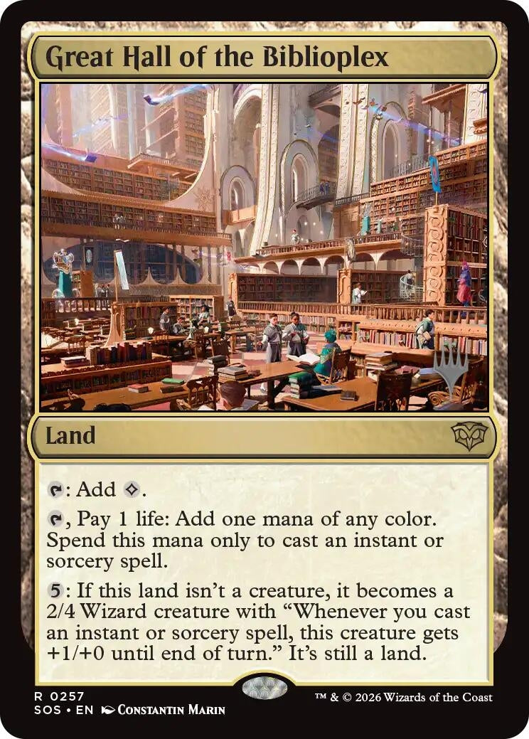 Image for Great Hall of the Biblioplex (257) (PPSOS) - Magic: The Gathering