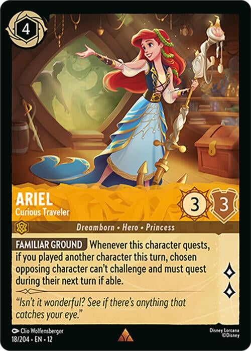Image for Ariel - Curious Traveler (18/204) (12) - Disney Lorcana