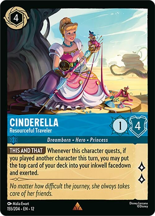 Image for Cinderella - Resourceful Traveler (155/204) (12) - Disney Lorcana