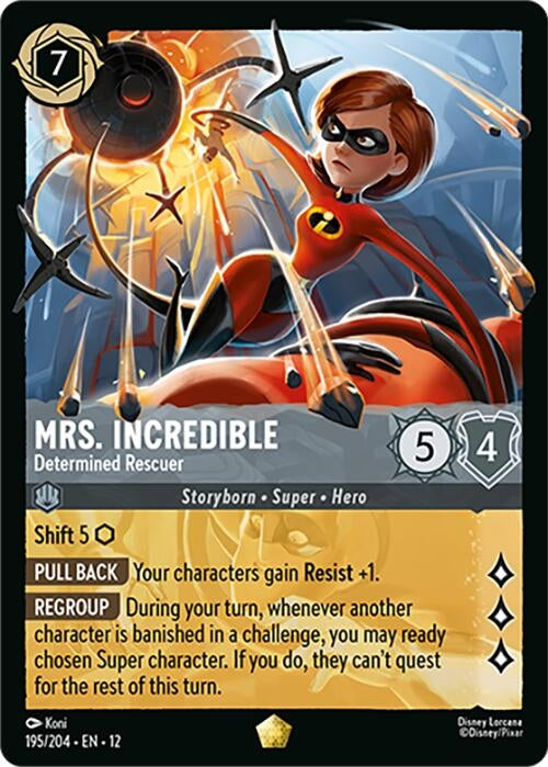 Image for Mrs. Incredible - Determined Rescuer (195/204) (12) - Disney Lorcana