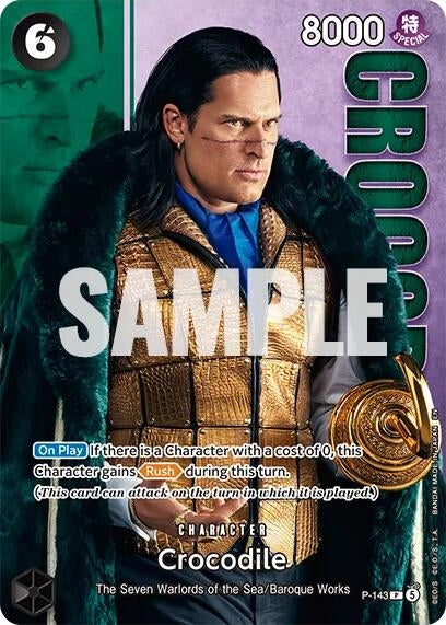 Image for Crocodile - P-143 (Premium Card Collection -Live Action Edition Vol.2 Baroque Works-) (P-143) (OP-PR) - One Piece Card Game