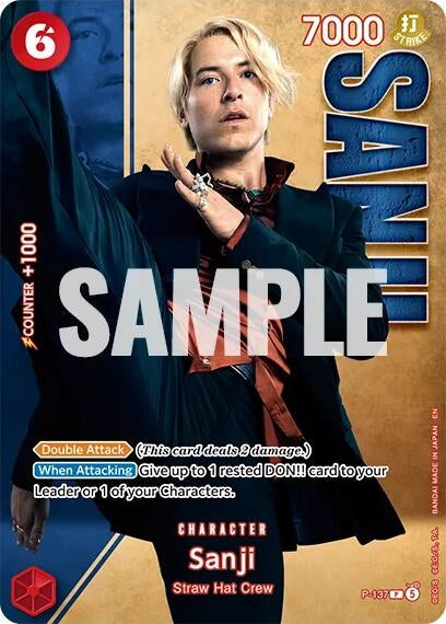 Image for Sanji - P-137 (Premium Card Collection -Live Action Edition Vol.2 Straw Hat Crew-) (P-137) (OP-PR) - One Piece Card Game