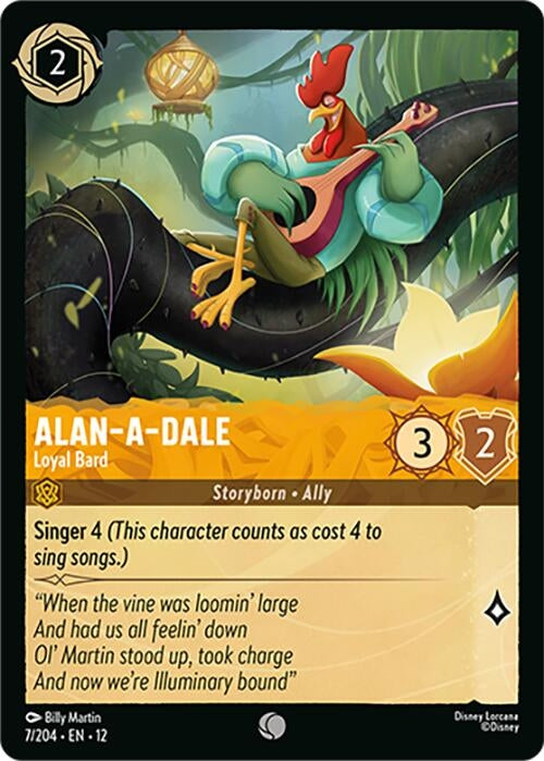 Image for Alan-a-Dale - Loyal Bard (7/204) (12) - Disney Lorcana