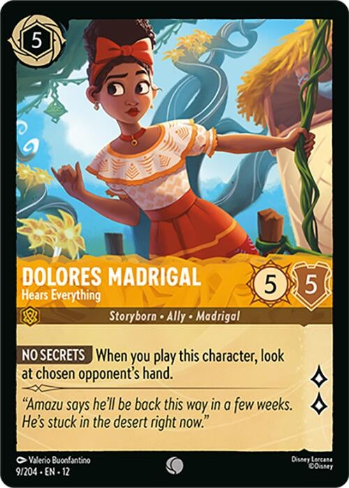 Image for Dolores Madrigal - Hears Everything (9/204) (12) - Disney Lorcana