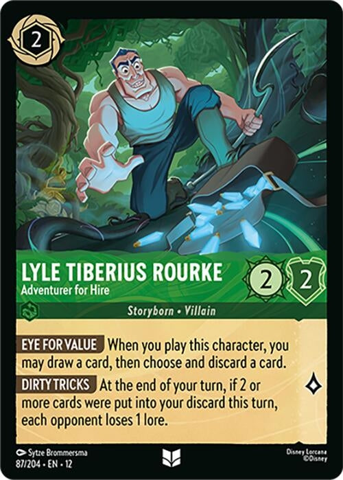 Image for Lyle Tiberius Rourke - Adventurer for Hire (87/204) (12) - Disney Lorcana