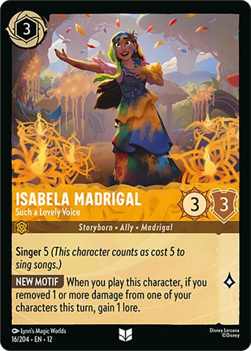 Image for Isabela Madrigal - Such a Lovely Voice (16/204) (12) - Disney Lorcana