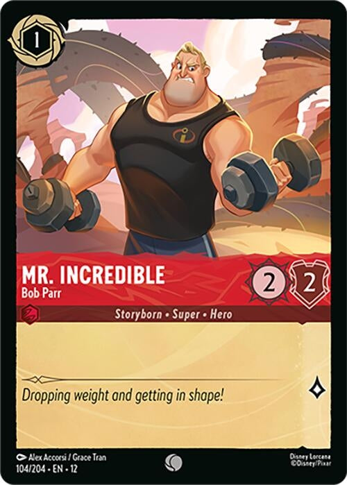 Image for Mr. Incredible - Bob Parr (104/204) (12) - Disney Lorcana