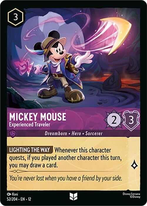 Image for Mickey Mouse - Experienced Traveler (52/204) (12) - Disney Lorcana