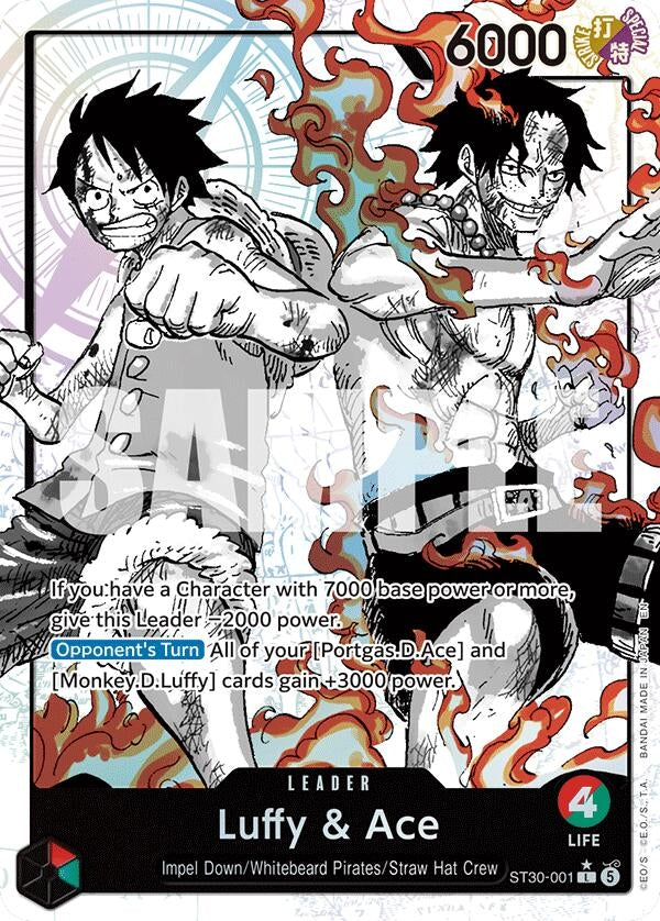 Image for Luffy & Ace (Parallel) (ST30-001) (ST-30) - One Piece Card Game