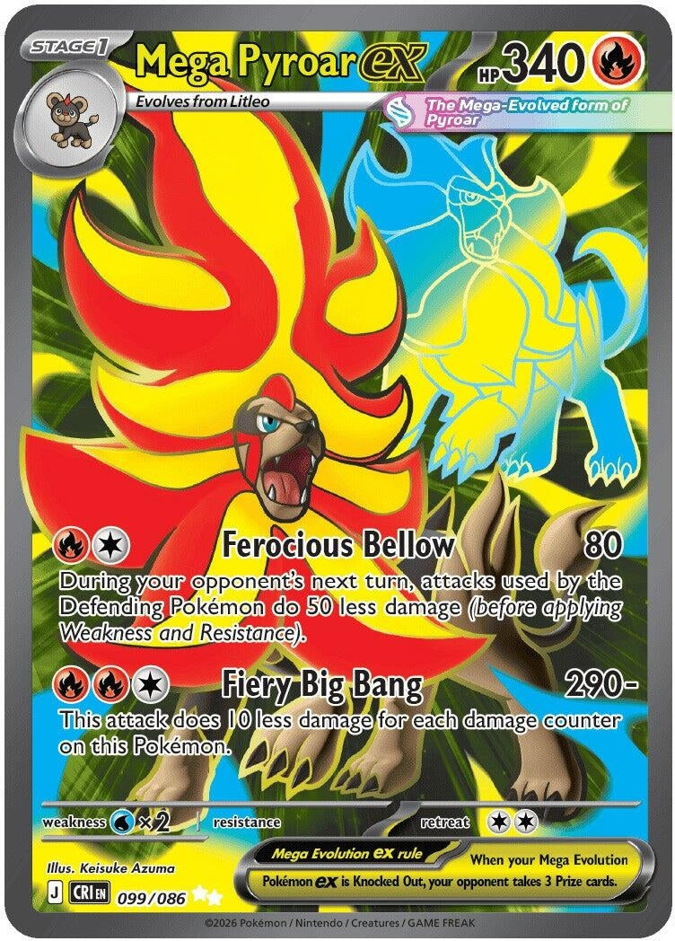 Image for Mega Pyroar ex (099/086) (CRI) - Pokemon