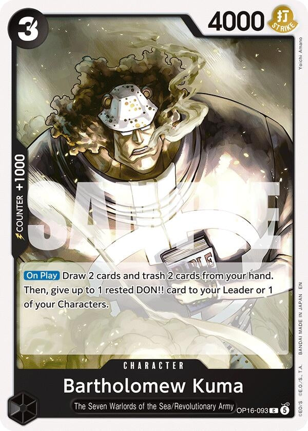 Image for Bartholomew Kuma (093) (OP16-093) (OP16) - One Piece Card Game