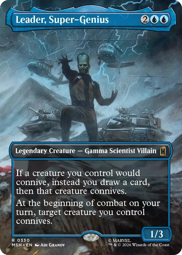 Image for Leader, Super-Genius (Borderless) (330) (MSH) - Magic: The Gathering