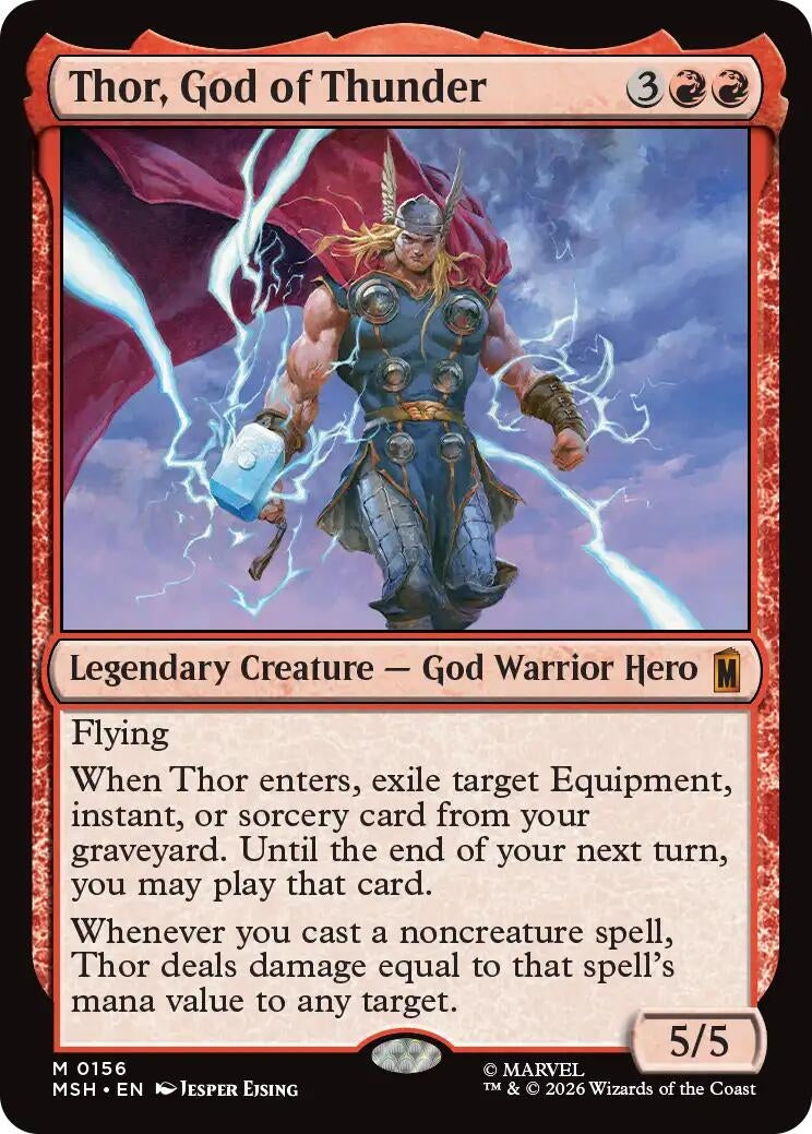 Image for Thor, God of Thunder (156) (MSH) - Magic: The Gathering