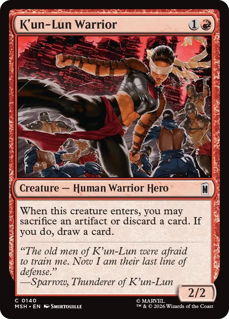 Image for K'un-Lun Warrior (140) (MSH) - Magic: The Gathering