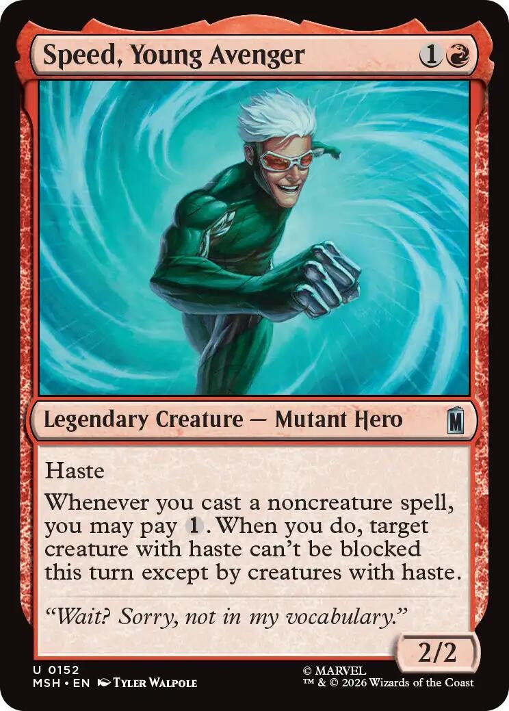 Image for Speed, Young Avenger (152) (MSH) - Magic: The Gathering