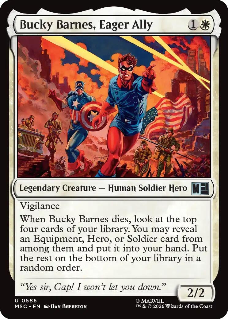 Image for Bucky Barnes, Eager Ally (586) (MSC) - Magic: The Gathering