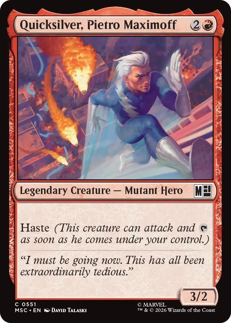 Image for Quicksilver, Pietro Maximoff (0551) (551) (MSC) - Magic: The Gathering