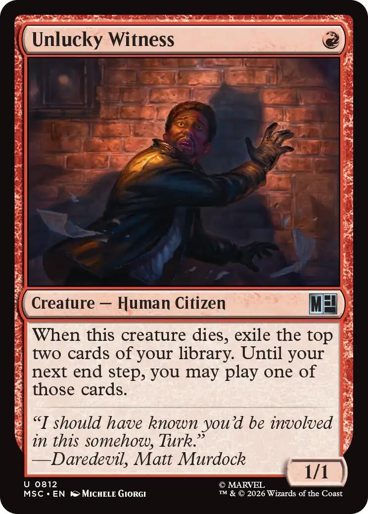 Image for Unlucky Witness (812) (MSC) - Magic: The Gathering