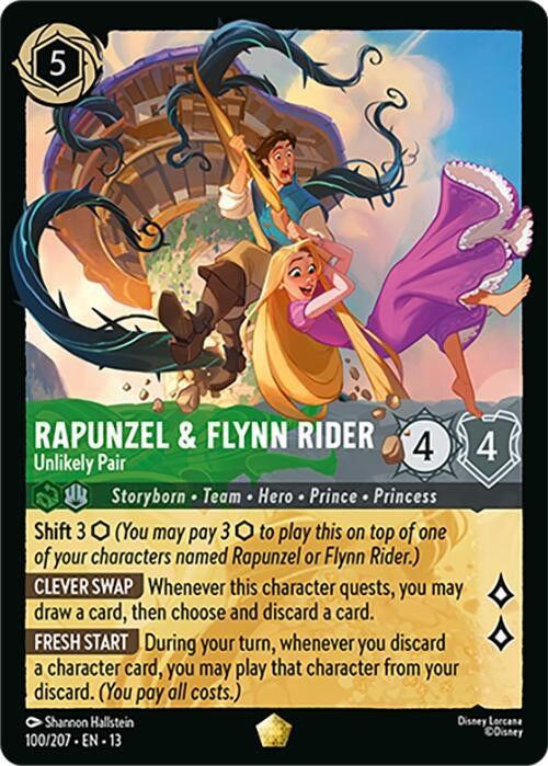 Image for Rapunzel & Flynn Rider - Unlikely Pair (100/204) (13) - Disney Lorcana