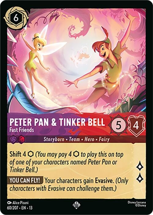 Image for Peter Pan & Tinker Bell - Fast Friends (60/204) (13) - Disney Lorcana