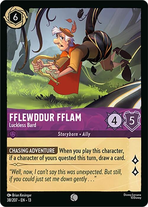 Image for Fflewddur Fflam - Luckless Bard (38/204) (13) - Disney Lorcana