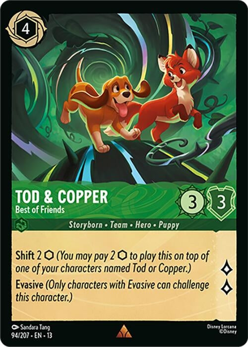 Image for Tod & Copper - Best of Friends (94/204) (13) - Disney Lorcana