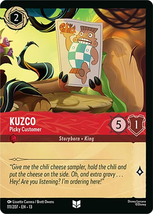 Image for Kuzco - Picky Customer (Foil) (111/204) (13) - Disney Lorcana