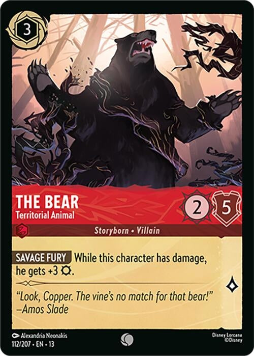 Image for The Bear - Territorial Animal (112/204) (13) - Disney Lorcana