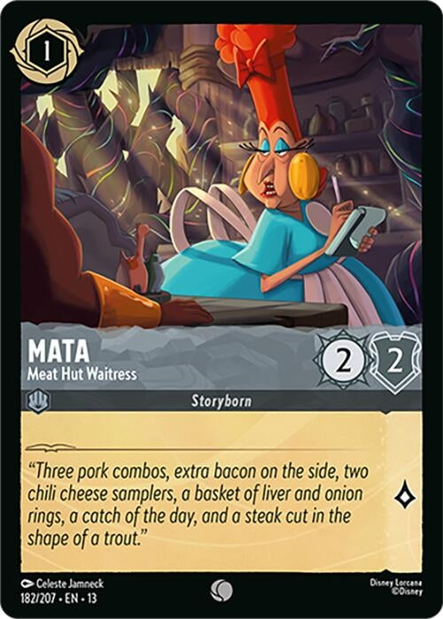 Image for Mata - Meat Hut Waitress (182/204) (13) - Disney Lorcana