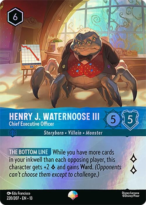 Image for Henry J. Waternoose III - Chief Executive Officer (Epic) (220/204) (13) - Disney Lorcana