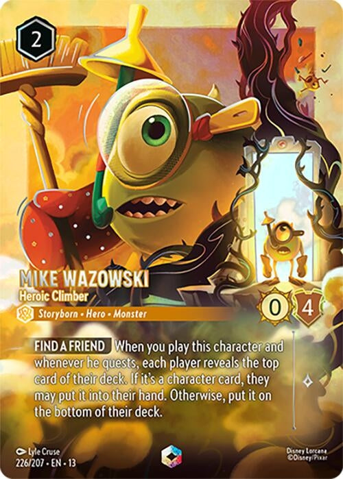 Image for Mike Wazowski - Heroic Climber (Enchanted) (226/204) (13) - Disney Lorcana