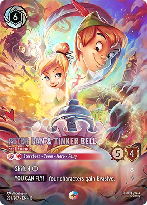 Image for Peter Pan & Tinker Bell - Fast Friends (Enchanted) (233/204) (13) - Disney Lorcana