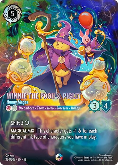Image for Winnie the Pooh & Piglet - Hunny Mages (Enchanted) (234/204) (13) - Disney Lorcana