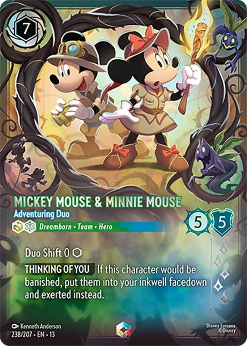 Image for Mickey Mouse & Minnie Mouse - Adventuring Duo (Enchanted) (238/204) (13) - Disney Lorcana