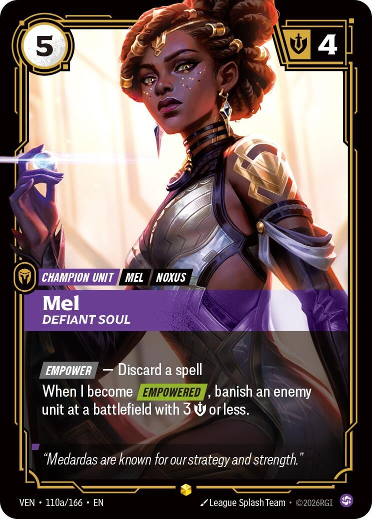 Image for Mel, Defiant Soul (Alternate Art) (110a/166) (VEN) - Riftbound: League of Legends Trading Card Game