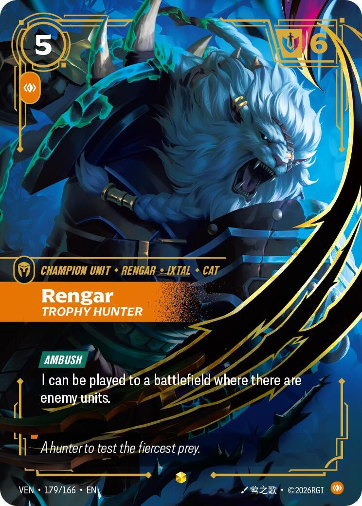Image for Rengar, Trophy Hunter (179/166) (VEN) - Riftbound: League of Legends Trading Card Game