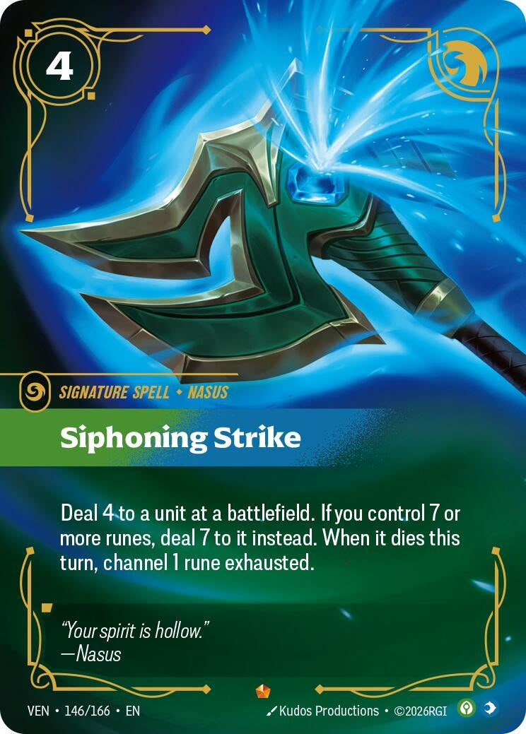 Image for Siphoning Strike (146/166) (VEN) - Riftbound: League of Legends Trading Card Game