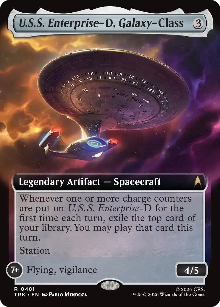 Image for U.S.S. Enterprise-D, Galaxy-Class (Extended Art) (TRK) - Magic: The Gathering