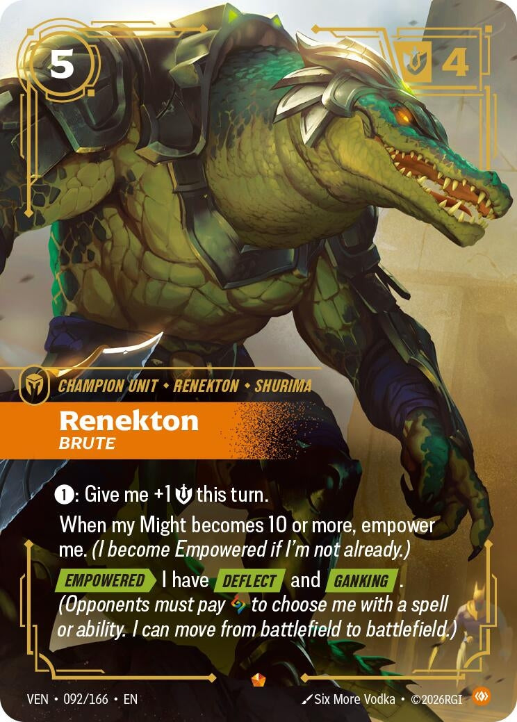 Image for Renekton, Brute (092/166) (VEN) - Riftbound: League of Legends Trading Card Game