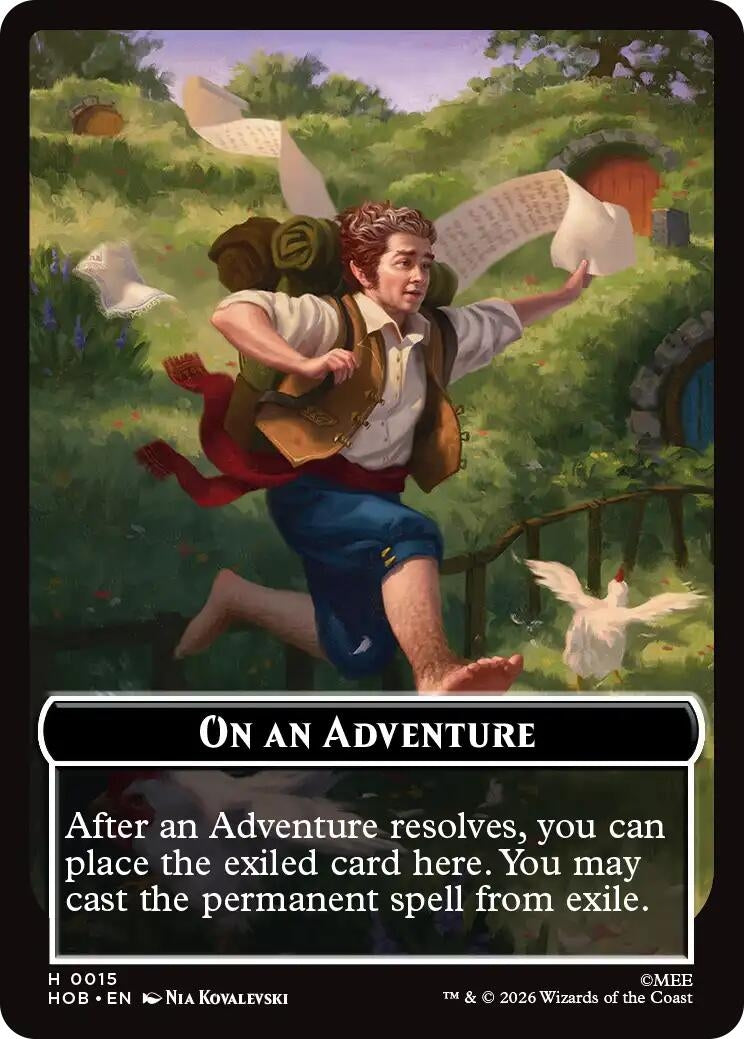 Image for On an Adventure // Enduring Story Double Sided Token (15 // 14) (HOB) - Magic: The Gathering