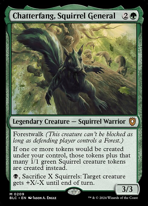 Chatterfang, Squirrel General - Bloomburrow Commander - 209
