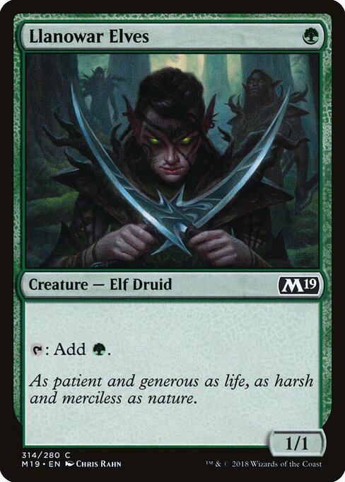 Llanowar Elves - Core Set 2019 - 314