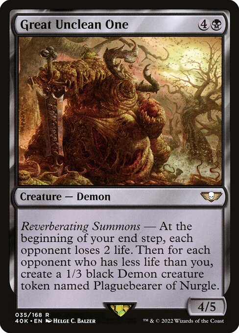 Great Unclean One - Warhammer 40,000 Commander - 35