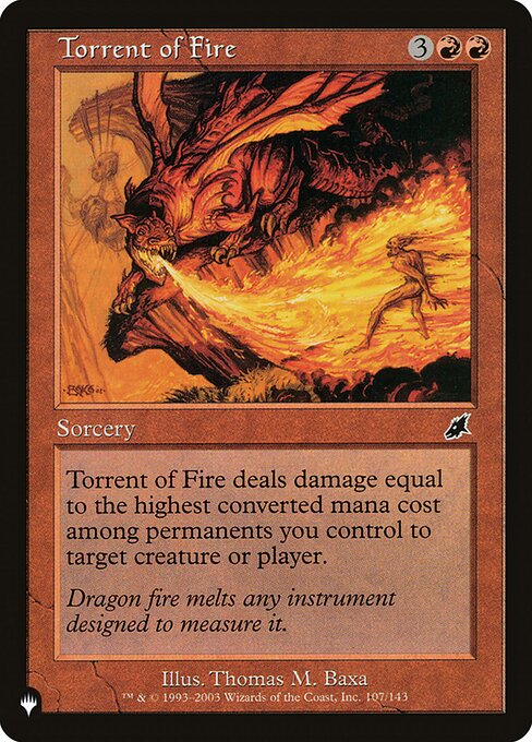 Torrent of Fire - The List - SCG-107