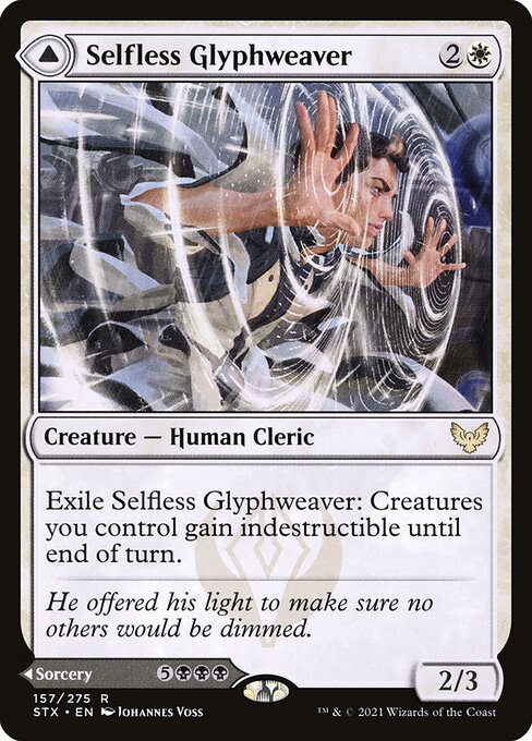 Selfless Glyphweaver // Deadly Vanity - Strixhaven: School of Mages - 157